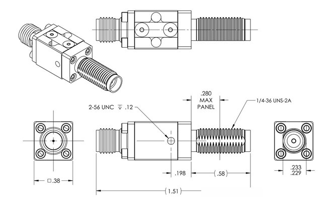 QMC-CRYOATTF-00BLK低溫非磁性衰減器Quantum Microwave